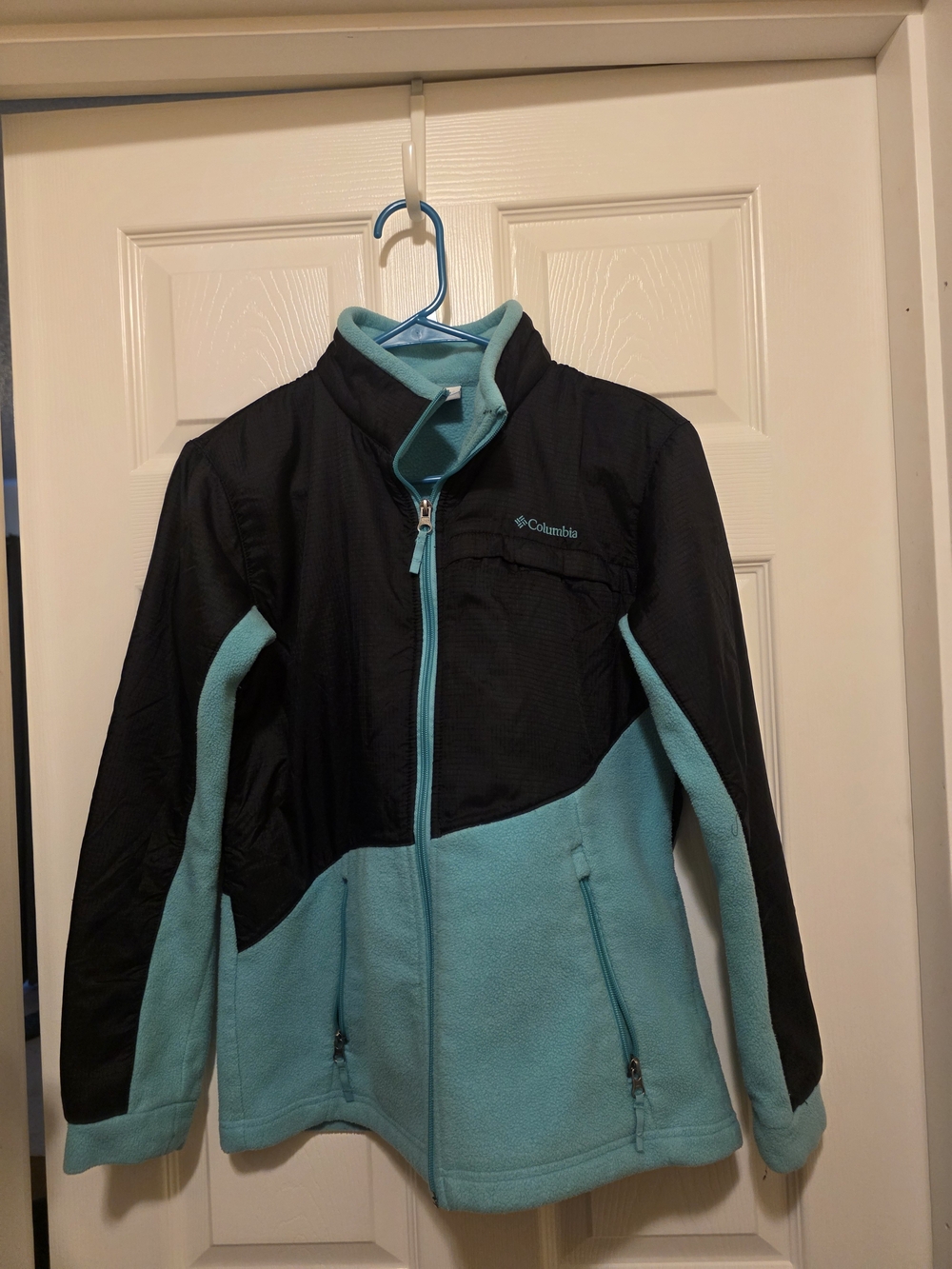 Columbia Girls Aqua/Black Two-Tone Utility Fleece Jacket